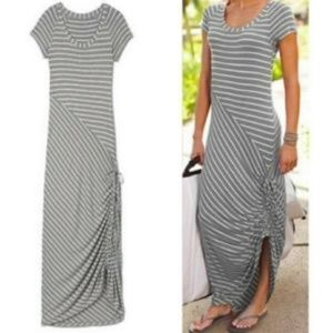 Athleta, Dusky Shark Bite Cinch Maxi Dress.....